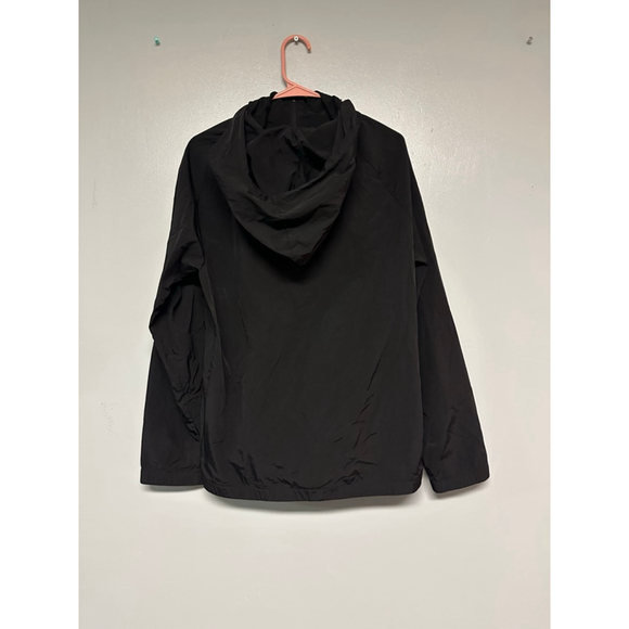 PINK Victoria secret Black Full Zip Windbreaker Jacket rain coat lightweight L - Picture 8 of 8